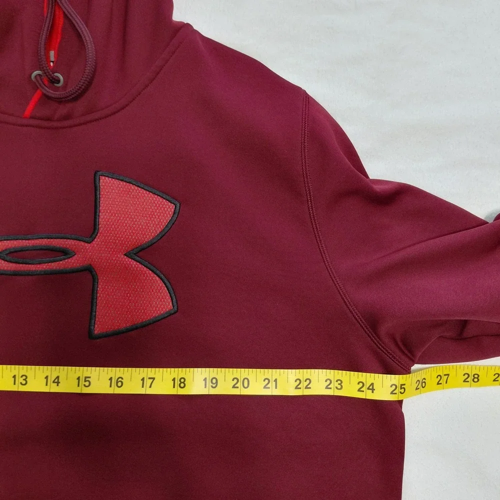 Under Armour Mens Storm1 Big Logo Hoodie Maroon Burgundy XL 1259632